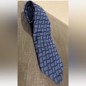 Ralph Lauren Tie Blue 100% Silk Green Label Hand Finished